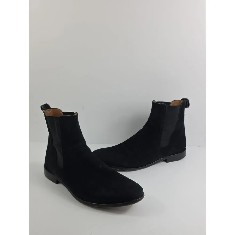 Oro The Classic Black Suede Chelsea Men's Boots Size 13.